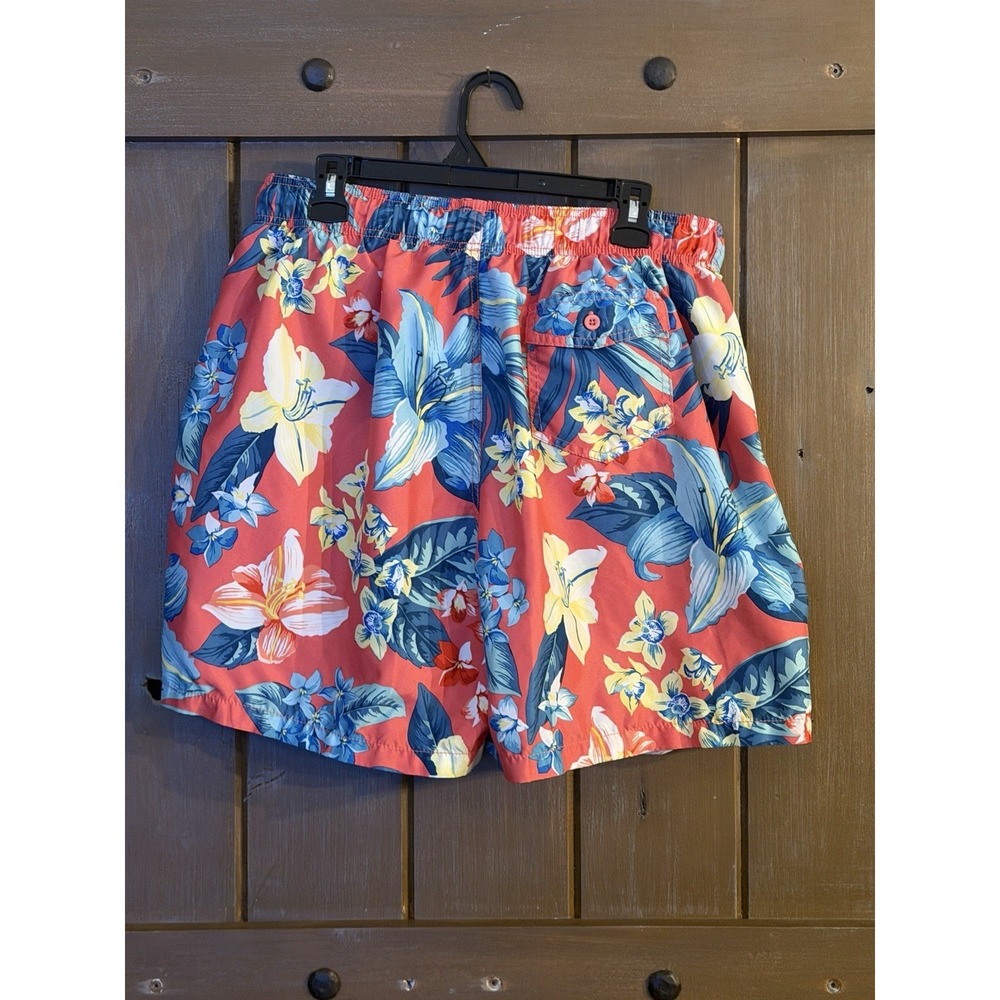 Kanu Surf Men's XXL Swim Trunks Floral Pockets Quick Dry UPF 50+ Tropical Beach